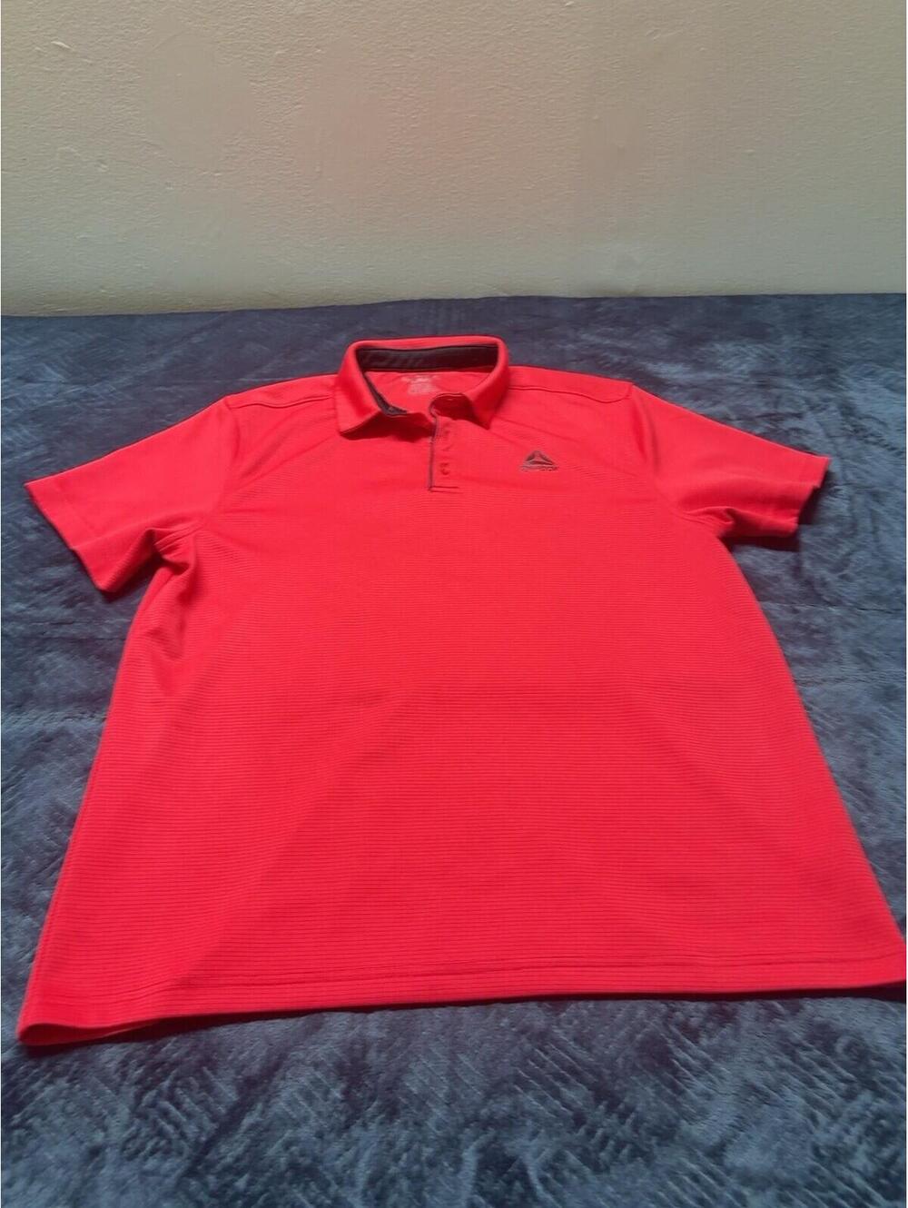 Reebok Men’s‎ Large Red Athletic Polo Shirt | Quick-Dry